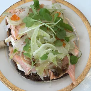 Ron 's Open Faced Smoked Trout Sandwich