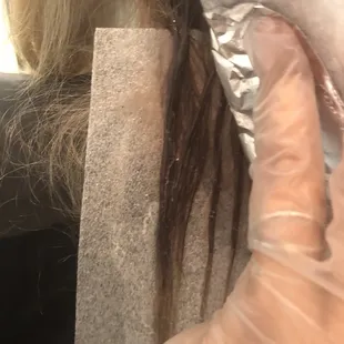 Reversed Balayage by Victoria. Before and afte.