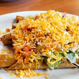 Five Rolled Beef Tacos