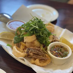 a plate of food on a table