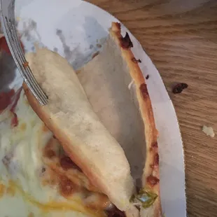 Uncooked and flavorless crust.