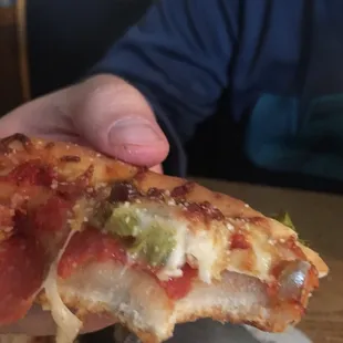 Uncooked and flavorless crust.