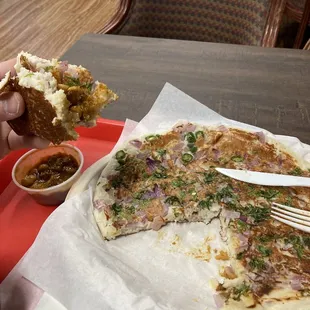 Onion chili uthappam