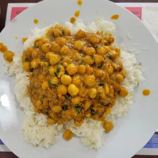 Curried Spicy Chickpeas.