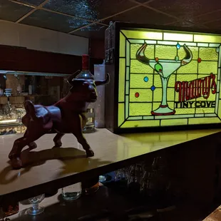 a stained glass horse