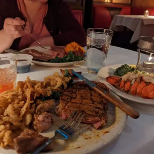 Ribeye, add lobster tail