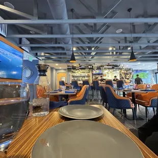interior, sushi and sashimi