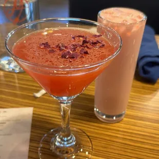 Mausam rose martini and rose lassi
