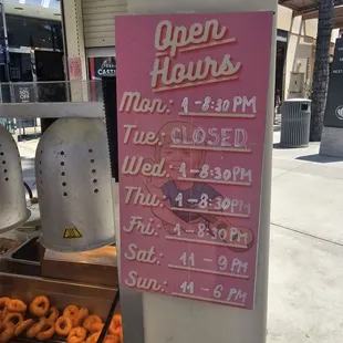 Hours of operations as of 6/7/2024