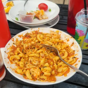Supposed to be chicken parm but is actually grilled chicken salsa pasta