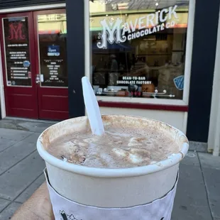 Hot chocolate with whip cream on top