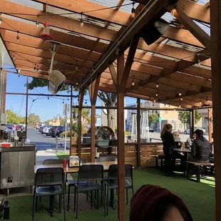 Outside (dog friendly)
