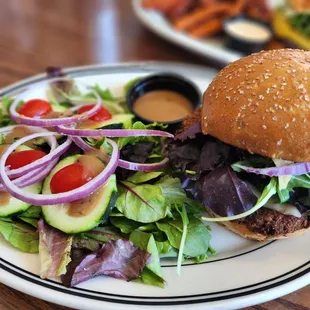 Southwest Veggie Burger with Salad