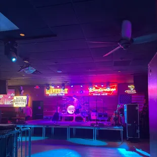 a band playing on stage