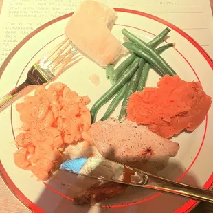 This is the portion size and food they served for $60. Outrageous!!