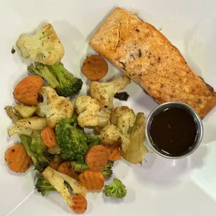 salmon and vegetables