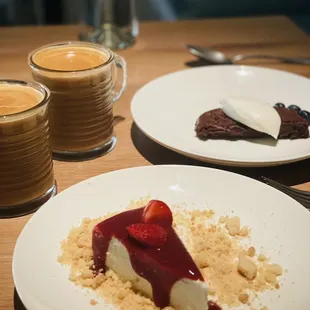 Cheesecake and chocolate marquise