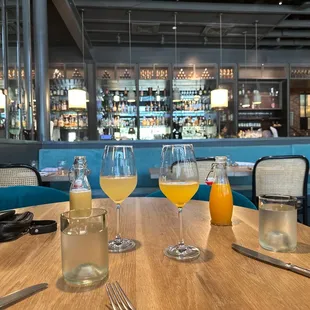 The bar, mimosa carousel