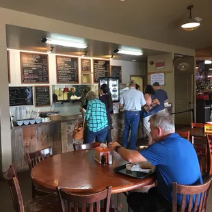 Inside of this travel stop grill