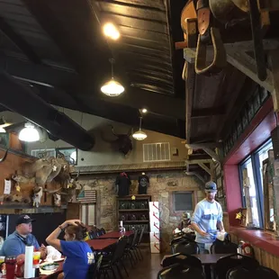 The eating area at the Maverick Grill in front of taco Casa and the Maverick Grill ordering stations