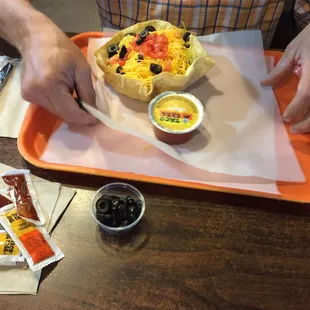 Billies super huge taco Casa and a salad