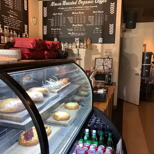 a display of baked goods