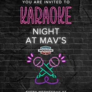 Karaoke every Wednesday at Maverick&apos;s!