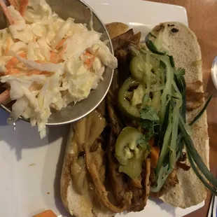 Bahn mi with coleslaw