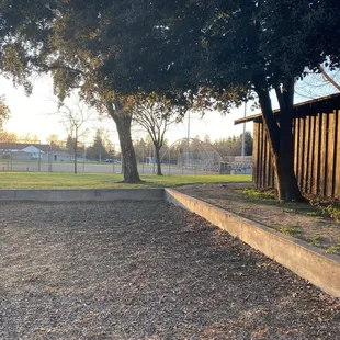 Restroom area next to the playground
