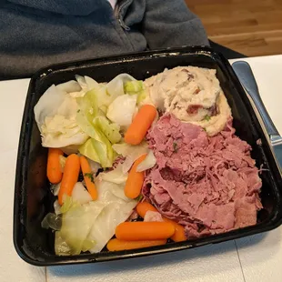 Corned beef and cabbage off gluten free menu.
