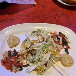 Zesty Chicken Tacos were super dry, tough as leather, couldn't bite through the chicken pieces