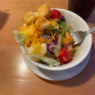 Side salad with house-made Italian dressing!