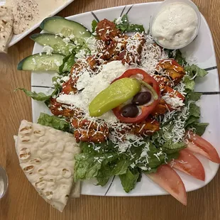 Chicken shawarma salad