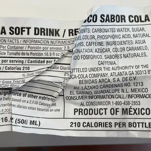 Sugar, not corn syrup!