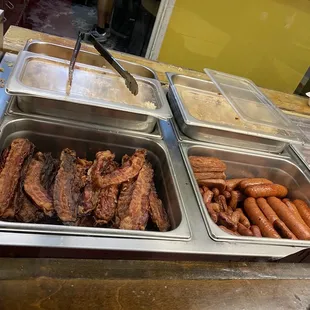 That's pineapple sausage next to the li'l smokies!