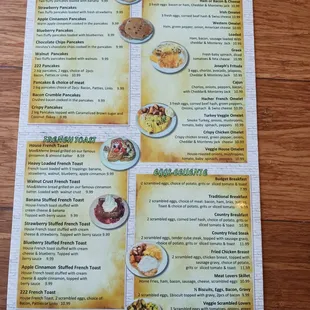 Back of menu