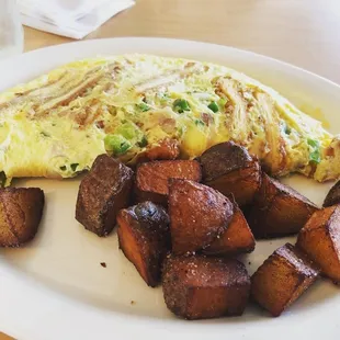 Crispy chicken omelette