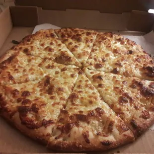 Plain white pizza