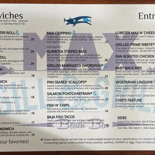 Menu (entree side)