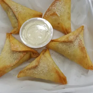 Try our fresh hand-made Sambosa (with beef or potato).  5 for only $5!
