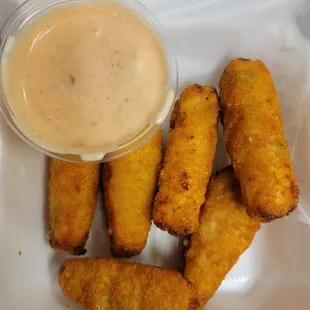 Patato munch served with secred sauce