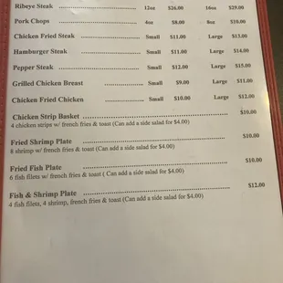 Steaks - seafood