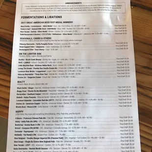 Beer and beer with choice of food vendors ; I different one every day