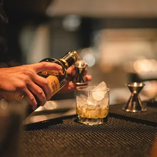 Full bar available, in addition to wine and sake.