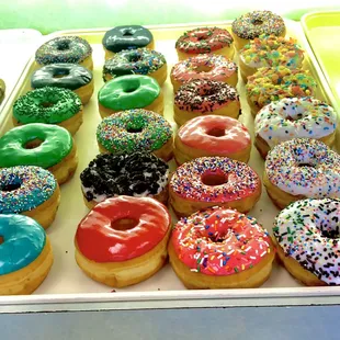 Variety of donuts