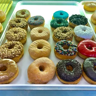 Variety of donuts