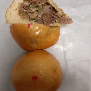 Philly cheese kolache bun