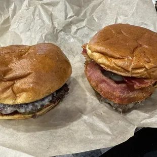 Smash Cheese burger and bacon!