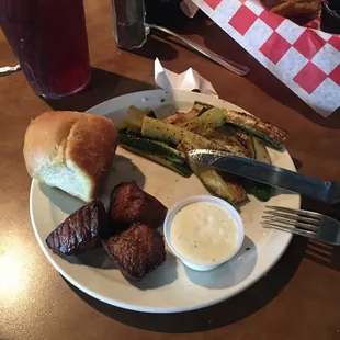 Half a Maxey's special with grilled zucchini!