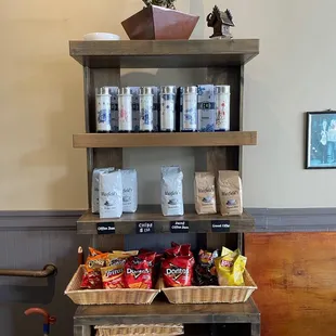 Coffee and potato chips